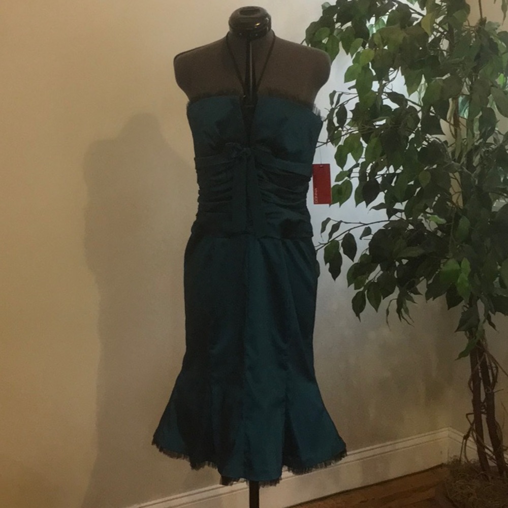 NWT Beautiful Size 8 Donna Ricco teal dress
